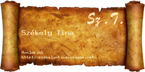 Székely Tina névjegykártya